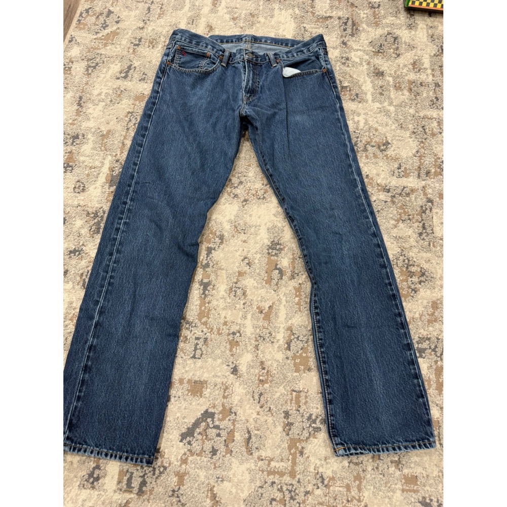 Polo Ralph Lauren Authentic Dungarees Mens Blue Denim Straight Leg Jeans 34x32
